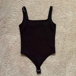 Express Square Neck Black Bodysuit